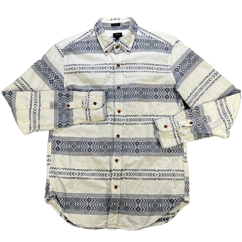 J.Crew Southwestern Aztec Button Up Shirt Men's Medium Western Indie Casual